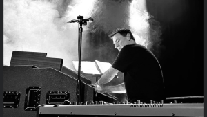 Nate Woodward performing on a keyboard