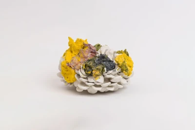 Matt Wedel (American, born 1983), Flower tree, 2018. Porcelain (whipped). 6.5 x 9.5 x 11 in. MW18-25. Courtesy the artist and LA Louver, Los Angeles Photo: Jeff McLane