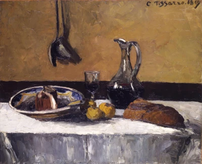 Camille Pissarro (French, 1830-1903) Still Life. Oil on canvas, 1867. Purchased with funds from the Libbey Endowment, Gift of Edward Drummond Libbey, 1949.6